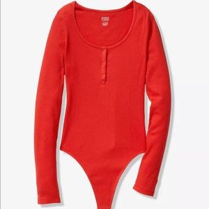 Pink Victoria Secret Ribbed Bodysuit